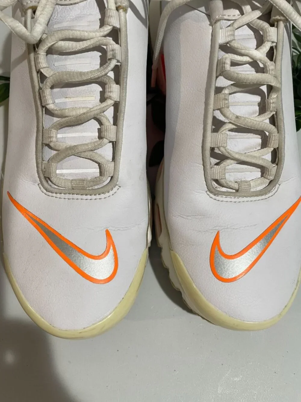 Nike Air Max Plus Tn Running Shoes White/Orange US 10 Mens Sneakers AQ1088-100